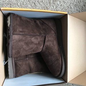 9-inch Microfiber DAWGS boots size 6 Brown